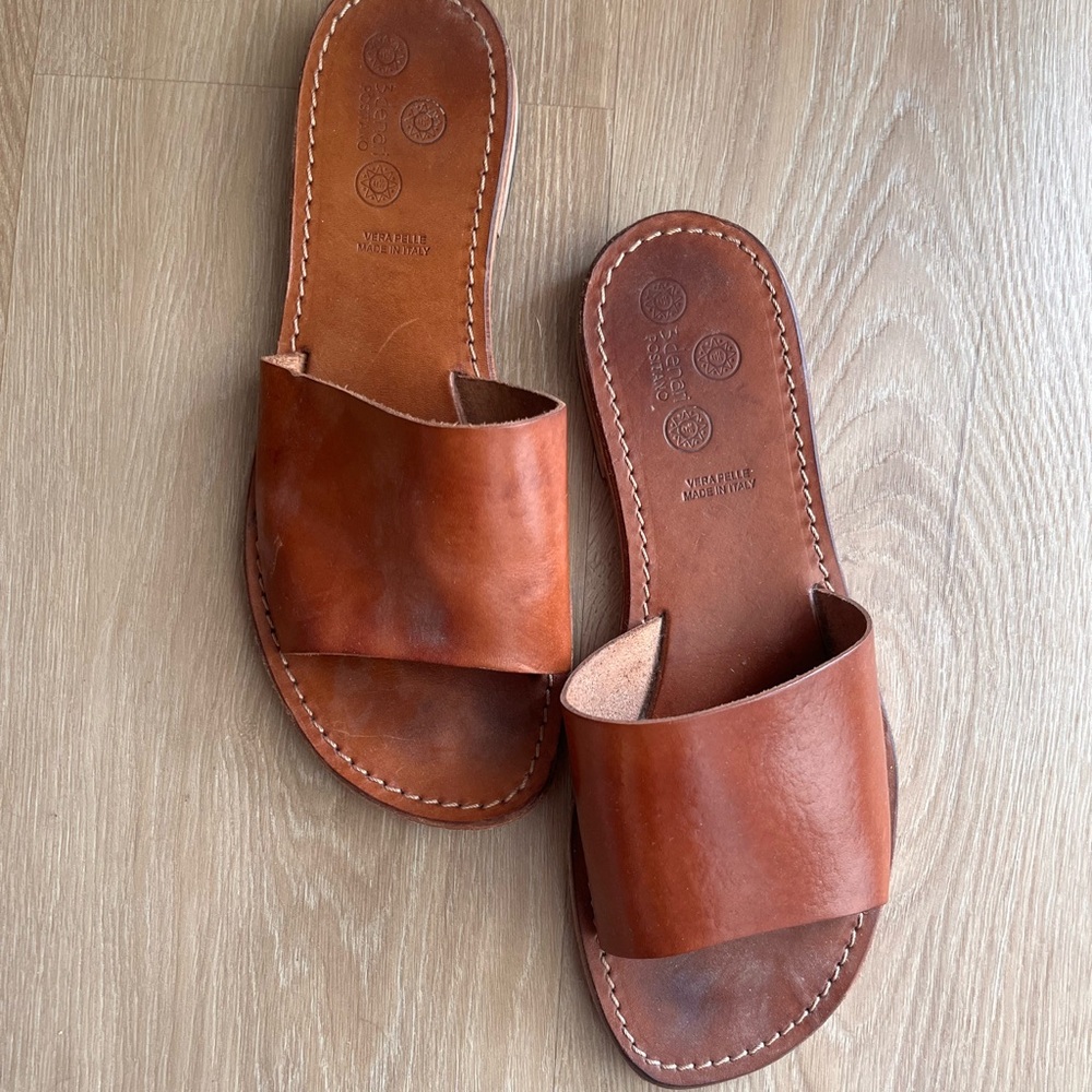 Italian Leather Brown Sandals